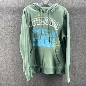 Brooklyn Cloth Sweater Mens Medium Green The Great Outdoors Long Sleeve Hoodie